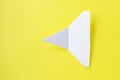 Assembly procedure of a paper white airplane. Origami. C Royalty Free Stock Photo