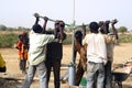 Assembly of a pump in Burkina Faso