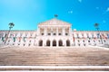 Assembly of the Republic in Lisbon city, Portugal. Front view of Assembleia da Republica or Portuguese parliament