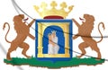 Assen coat of arms Drenthe, Netherlands. 3D Illustration