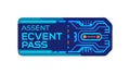 ASSENT ECVENT PASS Abstract Digital Pass Vector, vector design Generative AI Royalty Free Stock Photo