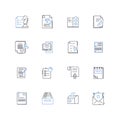 Assent line icons collection. Agreement, Approval, Acceptance, Consent, Concurrence, Confirmation, Endorsement vector