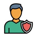 Assent man, compliance officer Vector Icon which can easily modify