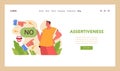 Assertiveness concept. Flat vector illustration