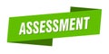 assessment banner template. assessment ribbon label.