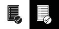 assessment icon Flat vector set outline Royalty Free Stock Photo