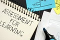 Assessment For Learning is shown using the text as educational concept Royalty Free Stock Photo