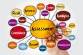 ASSESSMENT mind map flowchart with marker, business concept with marker