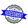 Assessment stamp. blue round assessment grunge vintage stamp. assessment Royalty Free Stock Photo