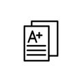 Assessment, test icon. Element of Education icon. Thin line icon