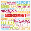 ASSESSMENT word cloud collage, business concept background Royalty Free Stock Photo