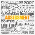 ASSESSMENT word cloud collage Royalty Free Stock Photo