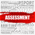 ASSESSMENT word cloud collage Royalty Free Stock Photo