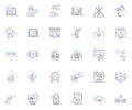 Assessments line icons collection. Evaluations, Measurements, Appraisals, Ratings, Tests, Diagnostics, Scorings vector