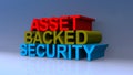 Asset backed security on blue