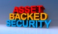 Asset backed security on blue