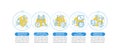 Asset control types vector infographic template