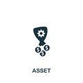Asset icon. Monochrome simple Accounting icon for templates, web design and infographics