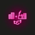 Asset increase agreement neon style icon. Simple thin line, outline vector of business and management icons for ui and ux, website Royalty Free Stock Photo