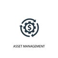 Asset management icon. Simple element Royalty Free Stock Photo