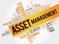 Asset Management word cloud Royalty Free Stock Photo