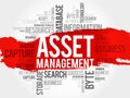 Asset Management word cloud Royalty Free Stock Photo