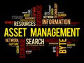 Asset Management word cloud collage Royalty Free Stock Photo