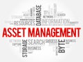 Asset Management word cloud collage Royalty Free Stock Photo