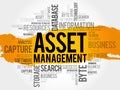 Asset Management word cloud collage Royalty Free Stock Photo