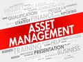 Asset Management word cloud collage Royalty Free Stock Photo