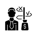 Asset manager black glyph icon