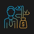 Asset manager gradient vector icon for dark theme