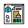 asset valuation color icon vector illustration