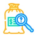 asset valuation color icon vector illustration