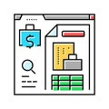 asset valuation color icon vector illustration