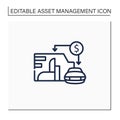 Asset value line icon