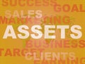 Assets concept icon depicts fixed assets like savings resources and net worth - 3d illustration