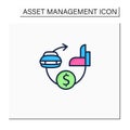 Assets expected life cycle color icon