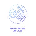 Assets expected life cycle concept icon