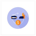 Assets expected life cycle flat icon