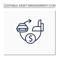 Assets expected life cycle line icon