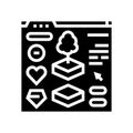 assets game development glyph icon vector illustration Royalty Free Stock Photo