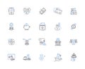 Assets line icons collection. Equity, Investment, Property, Inventory, Funds, Capital, Estate vector and linear