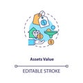 Assets valuation concept icon