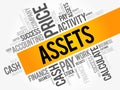 Assets word cloud collage