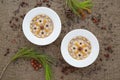 Assidat zgougou - traditional tunisian dessert prepared for celebration the birth of prophet