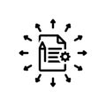 Black line icon for Assign, allow and appoint