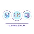 Assign permissions to users loop concept icon Royalty Free Stock Photo