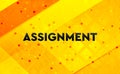 Assignment abstract digital banner yellow background
