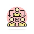 Assignment, Delegate, Delegating, Distribution Abstract Circle Background Flat color Icon